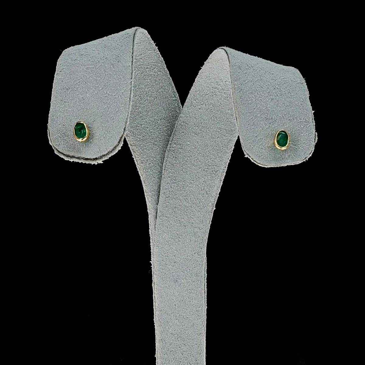 Convertible Studs and Double Circle Cocktail Emerald Earrings, 18K