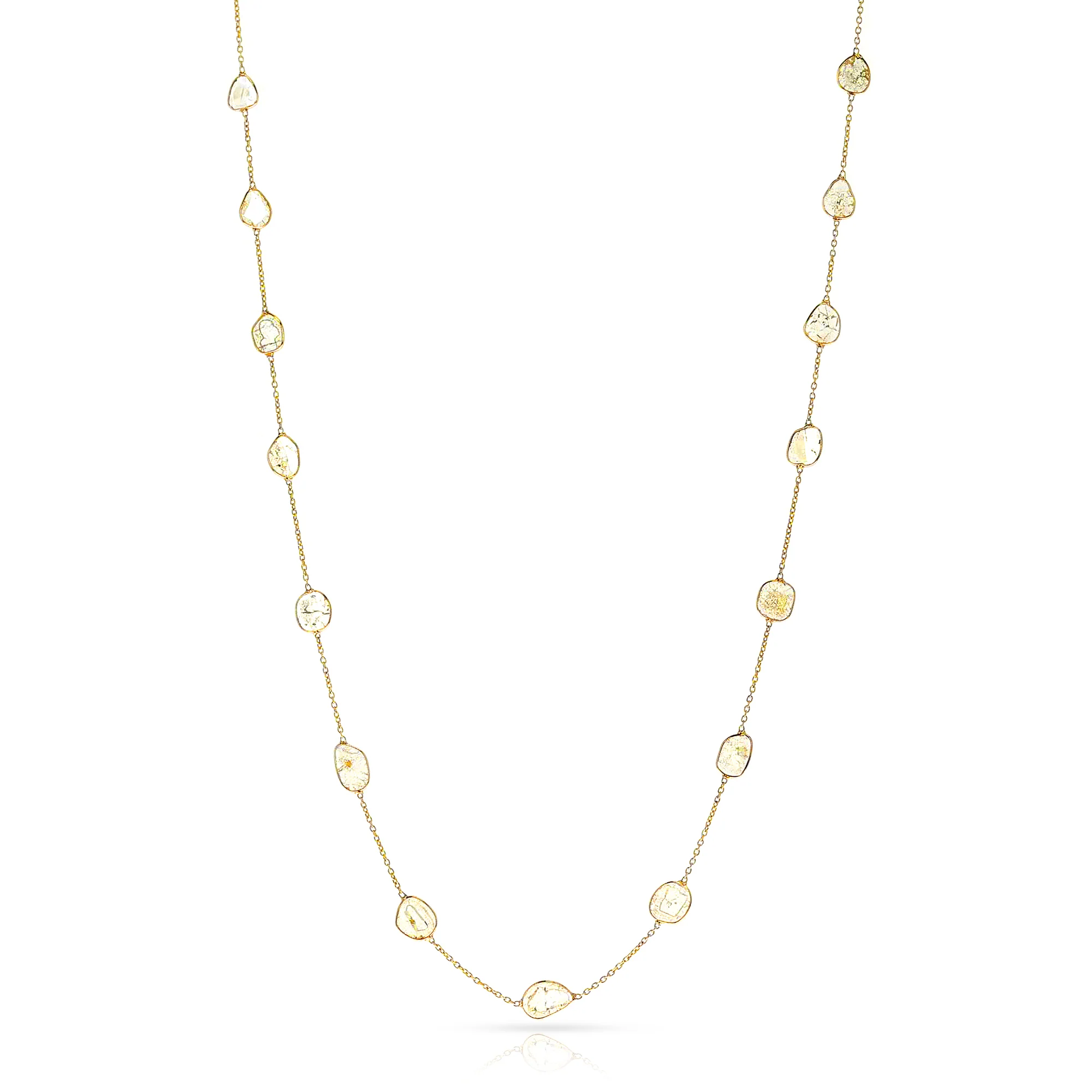 Large Diamond Slices Necklace, 18K