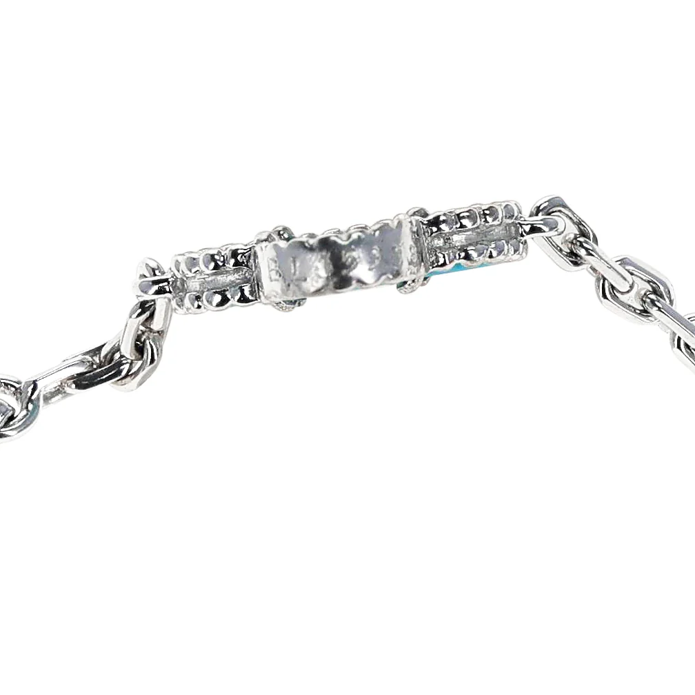 Van Cleef & Arpels Turquoise 5-Motif Alhambra Bracelet, 18k