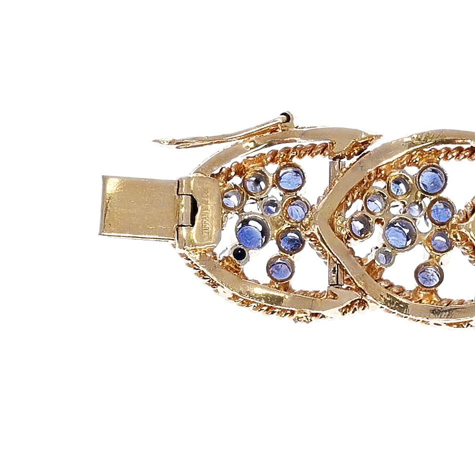 Tiffany & Co. Sapphire and Weaved Gold 7