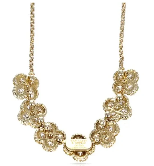 Rare Van Cleef & Arpels 7 Motif Alhambra Necklace