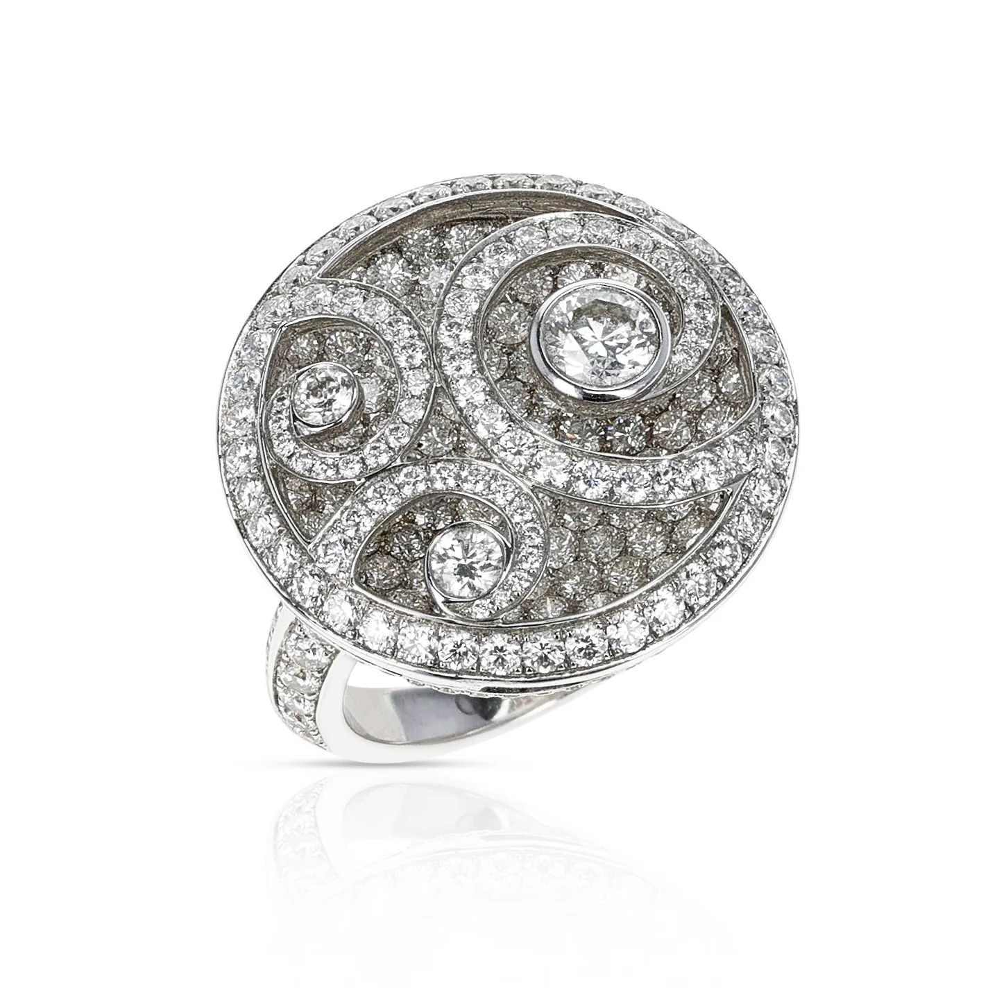 Graff White Diamond 'Diamond on Diamond' White Gold Ring