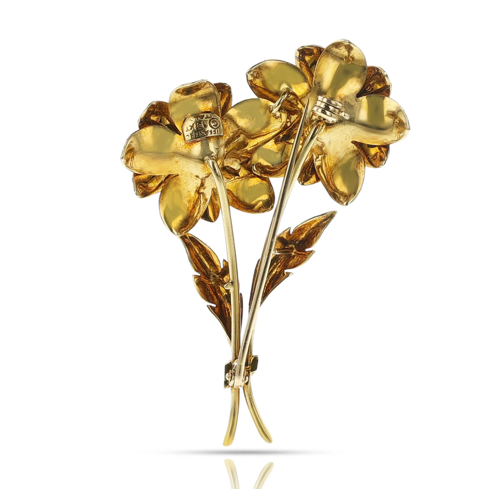 Tiffany & Co. Ruby and Gold Floral Brooch, 18k