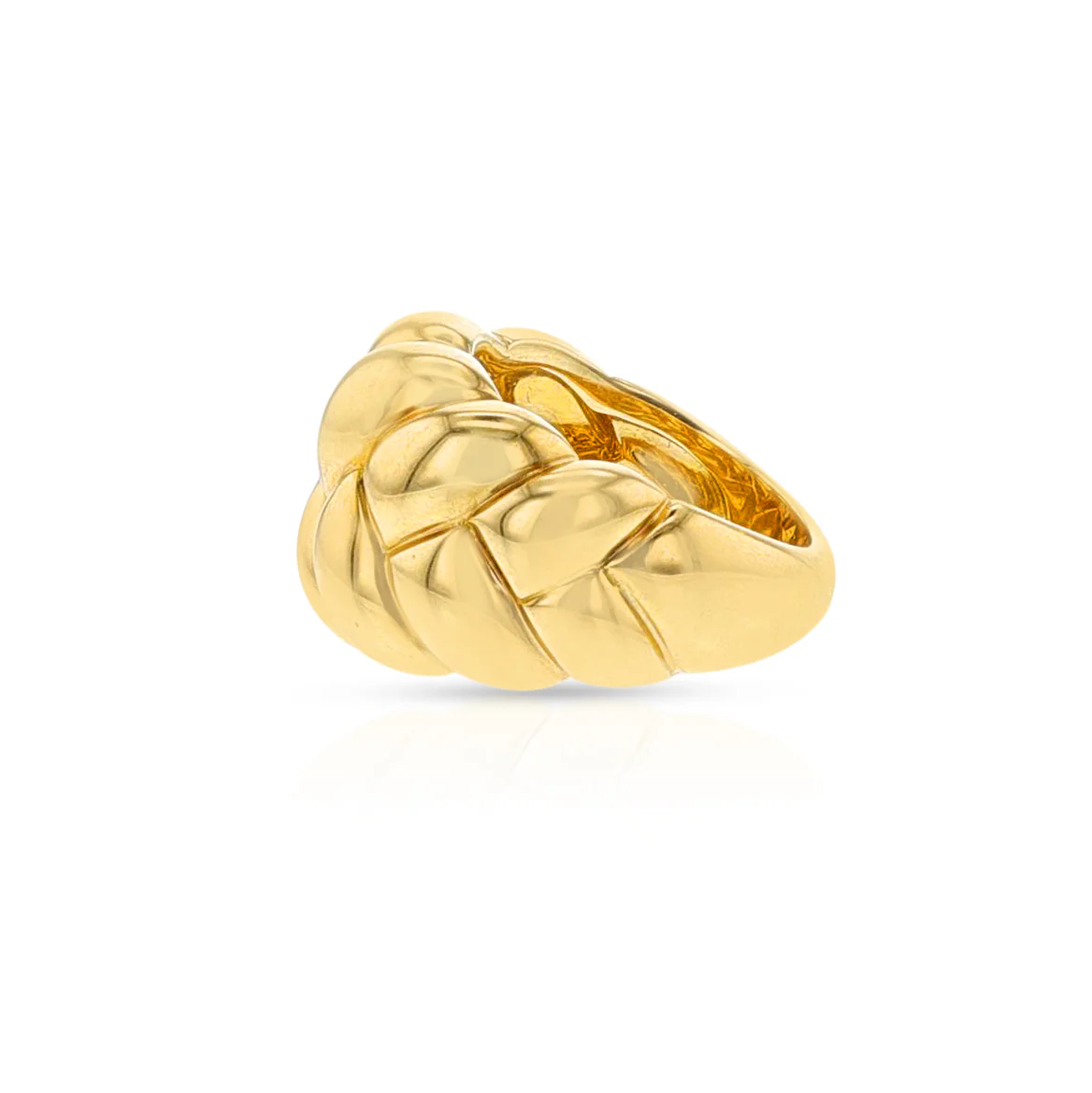Van Cleef & Arpels (Péry et Fils) Gold Rope Bombe Ring, 18k