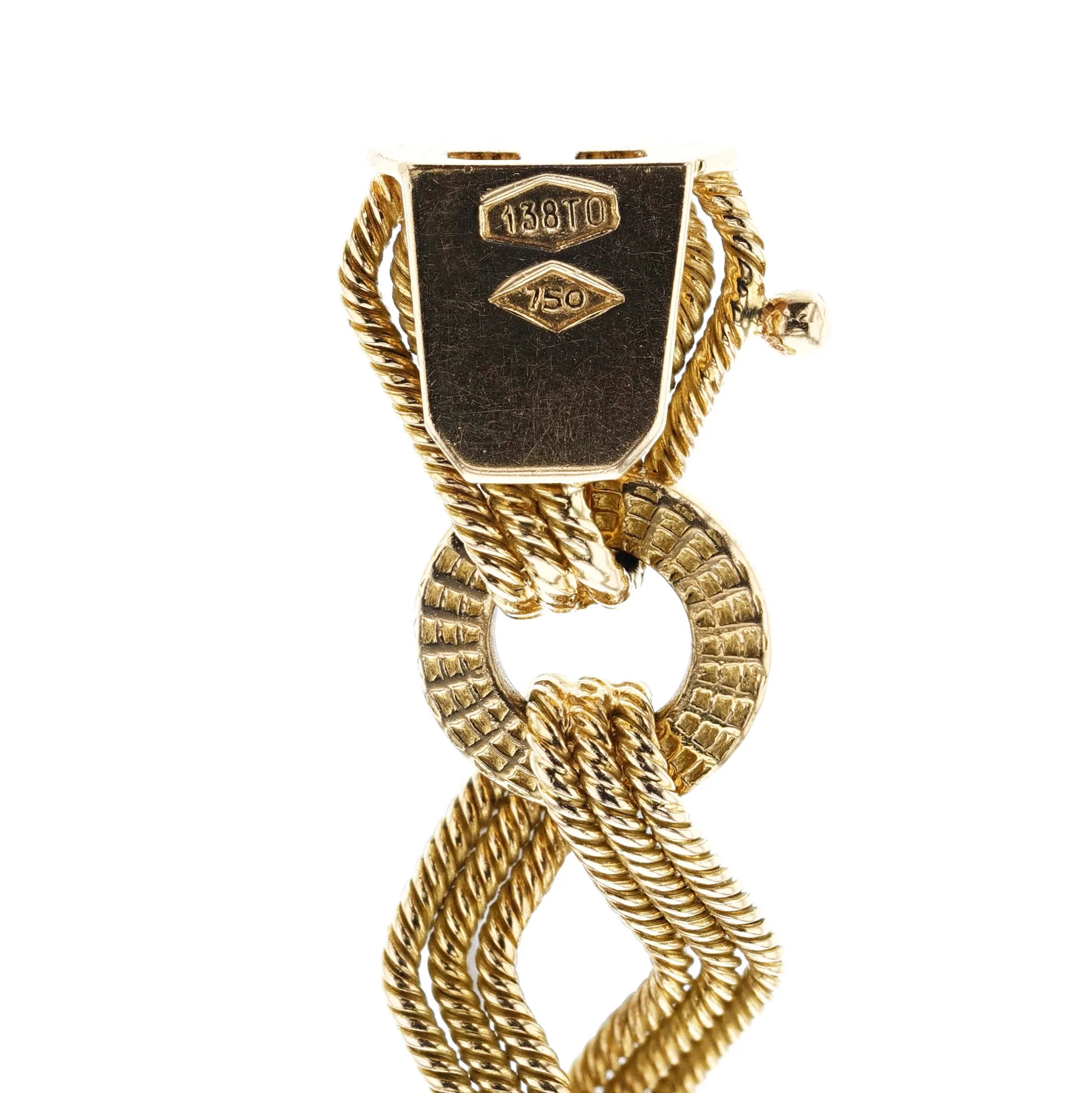 Natural Unheated Burma Ruby and Diamond 18K Yellow Gold Bracelet