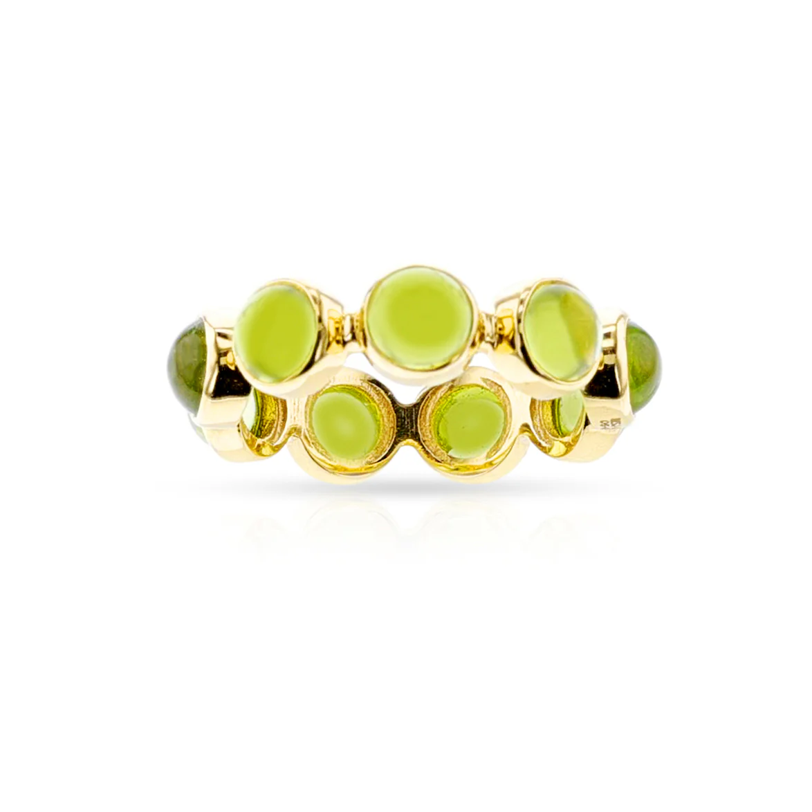 Peridot Gold Band, 18K