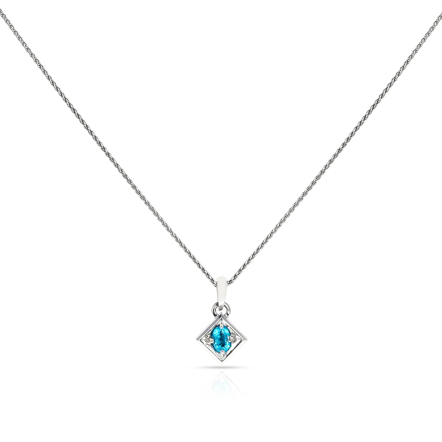 GIA Certified 0.29 ct. Brazilian Paraiba Tourmaline Pendant Necklace