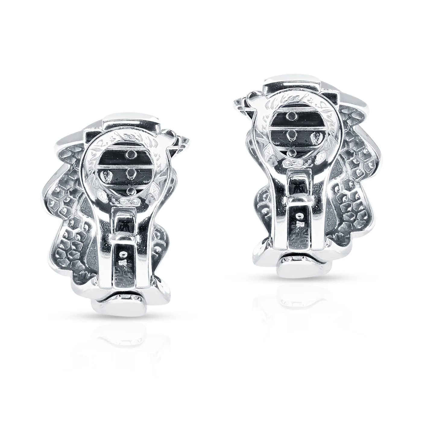 French Van Cleef & Arpels Wave-Style Earrings, 18k