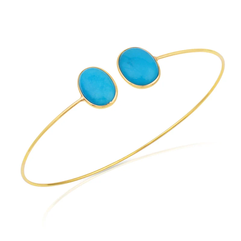 Oval Emerald Bangle, 18k