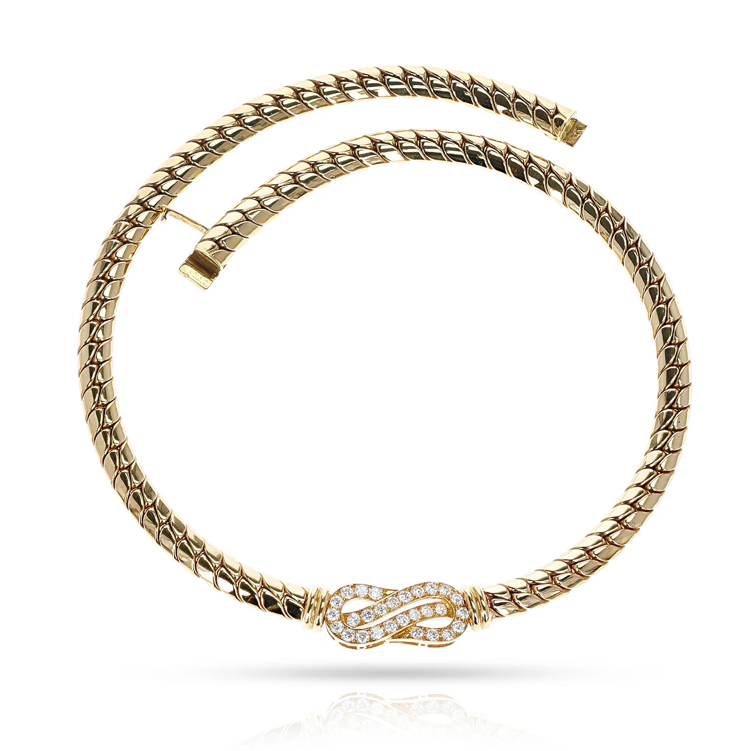 Van Cleef & Arpels Yellow Gold and Diamond Necklace, 18k