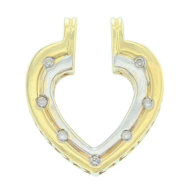 Heart Shape White Diamond Pendant