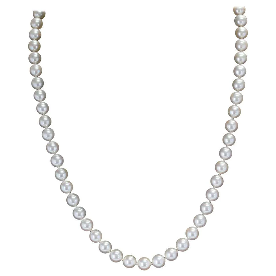 8MM Pearl Beads Necklace with Pearl Clasp