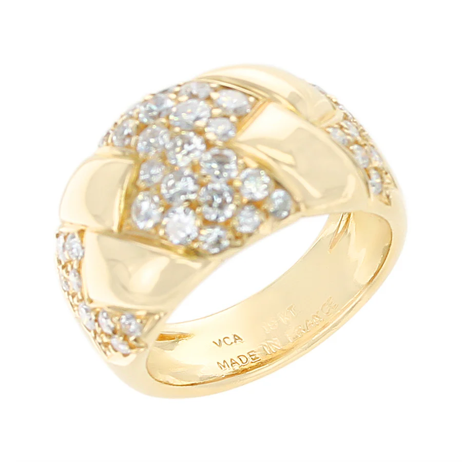Van Cleef & Arpels Diamond and Gold Design Ring, 18K