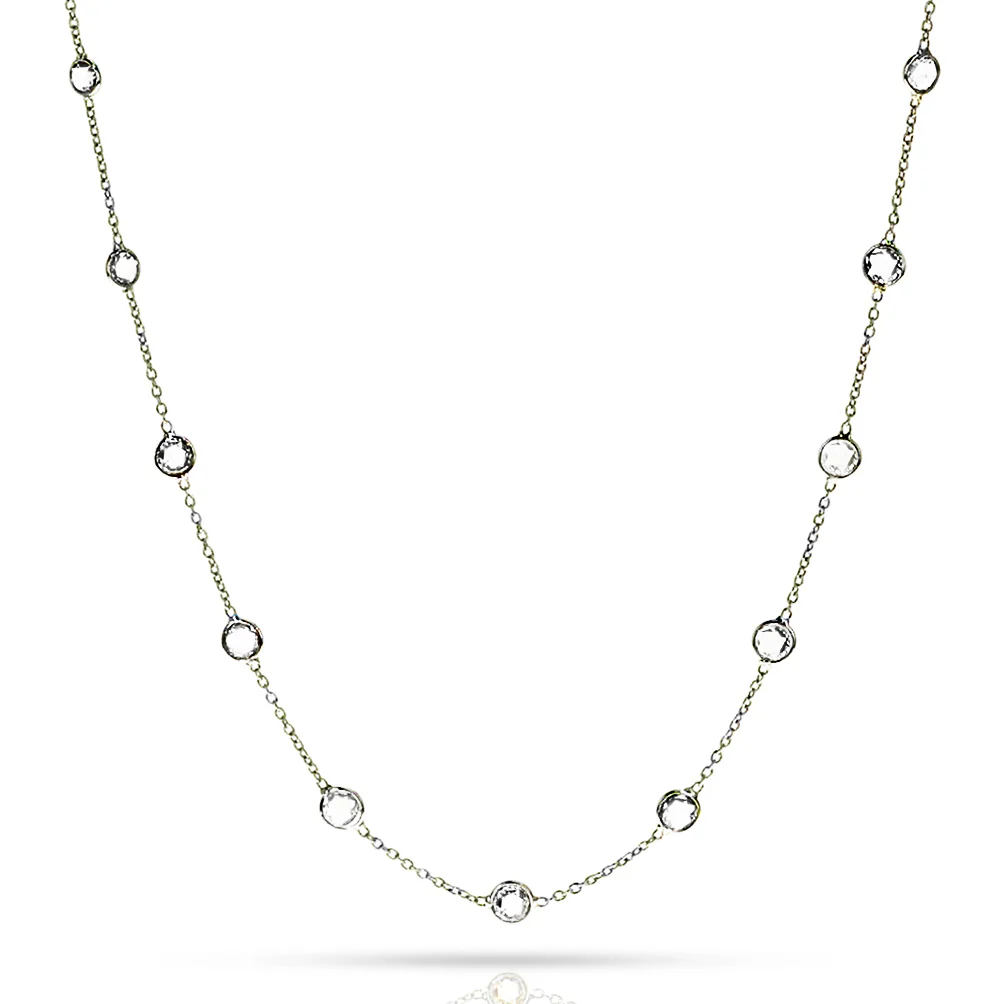 Round Diamond Rose-Cut Necklace, 18k
