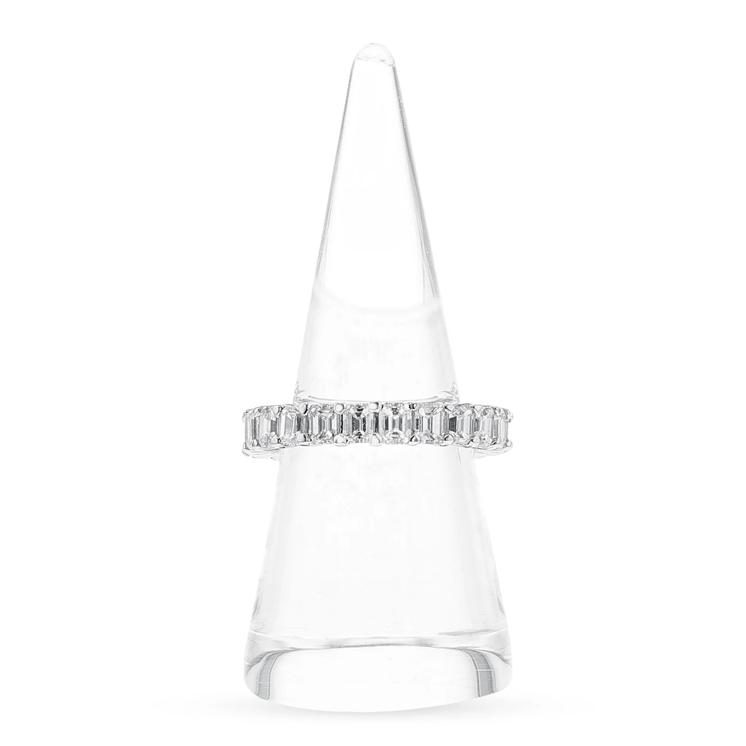 Emerald-Cut 4.6 ct. Diamond Eternity Band, 18k White Gold