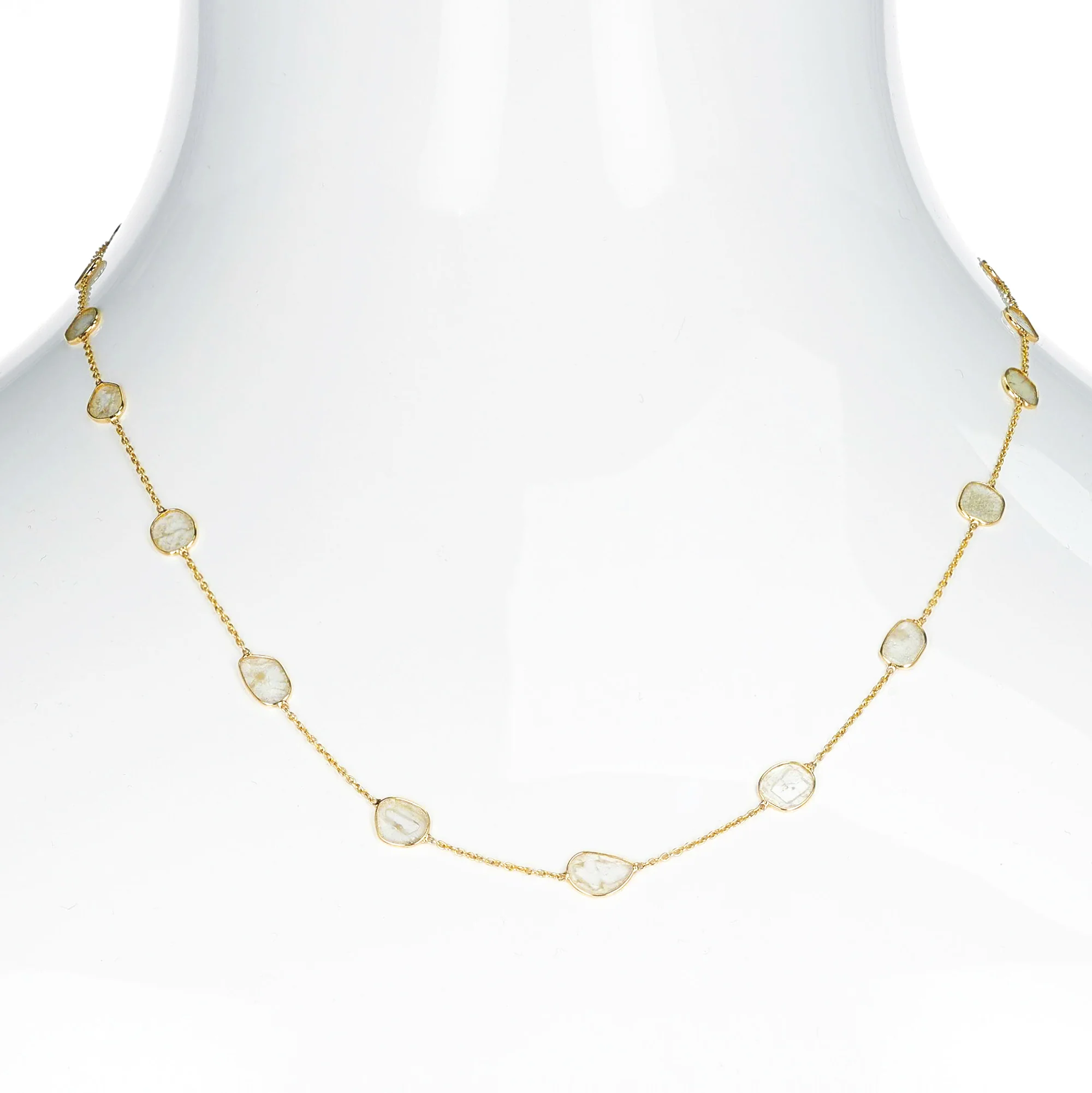 Large Diamond Slices Necklace, 18K