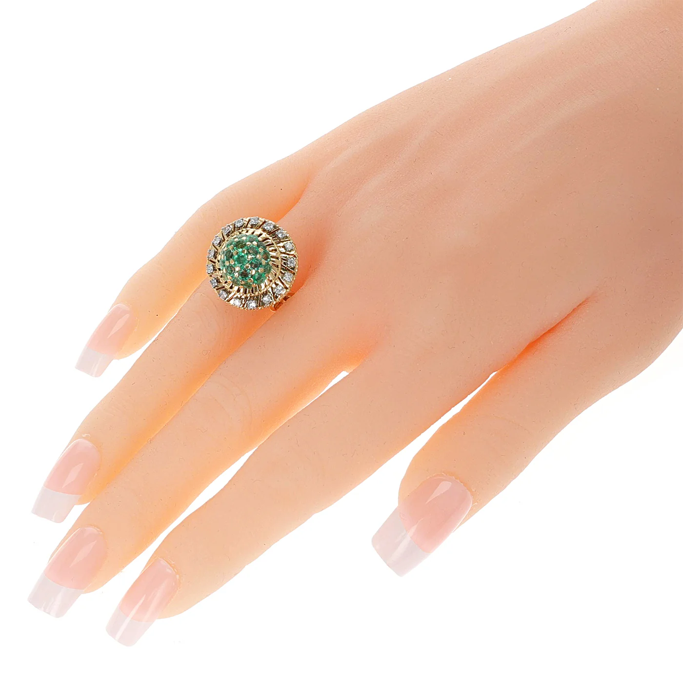 Interchangeable Emerald and Ruby Ring with Diamonds, 18K