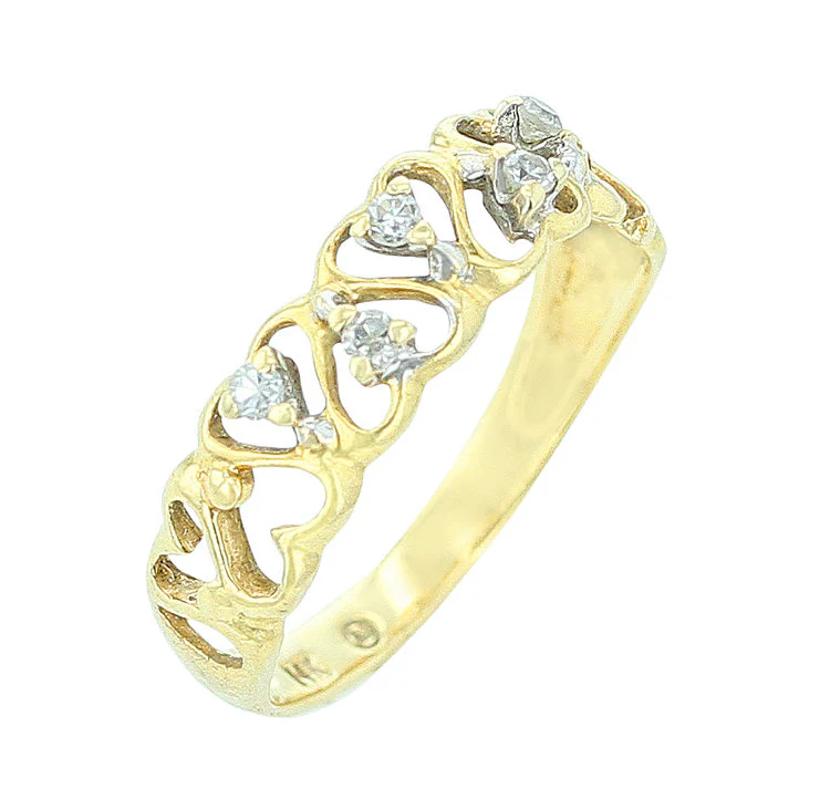 Yellow Gold Heart Shape Ring