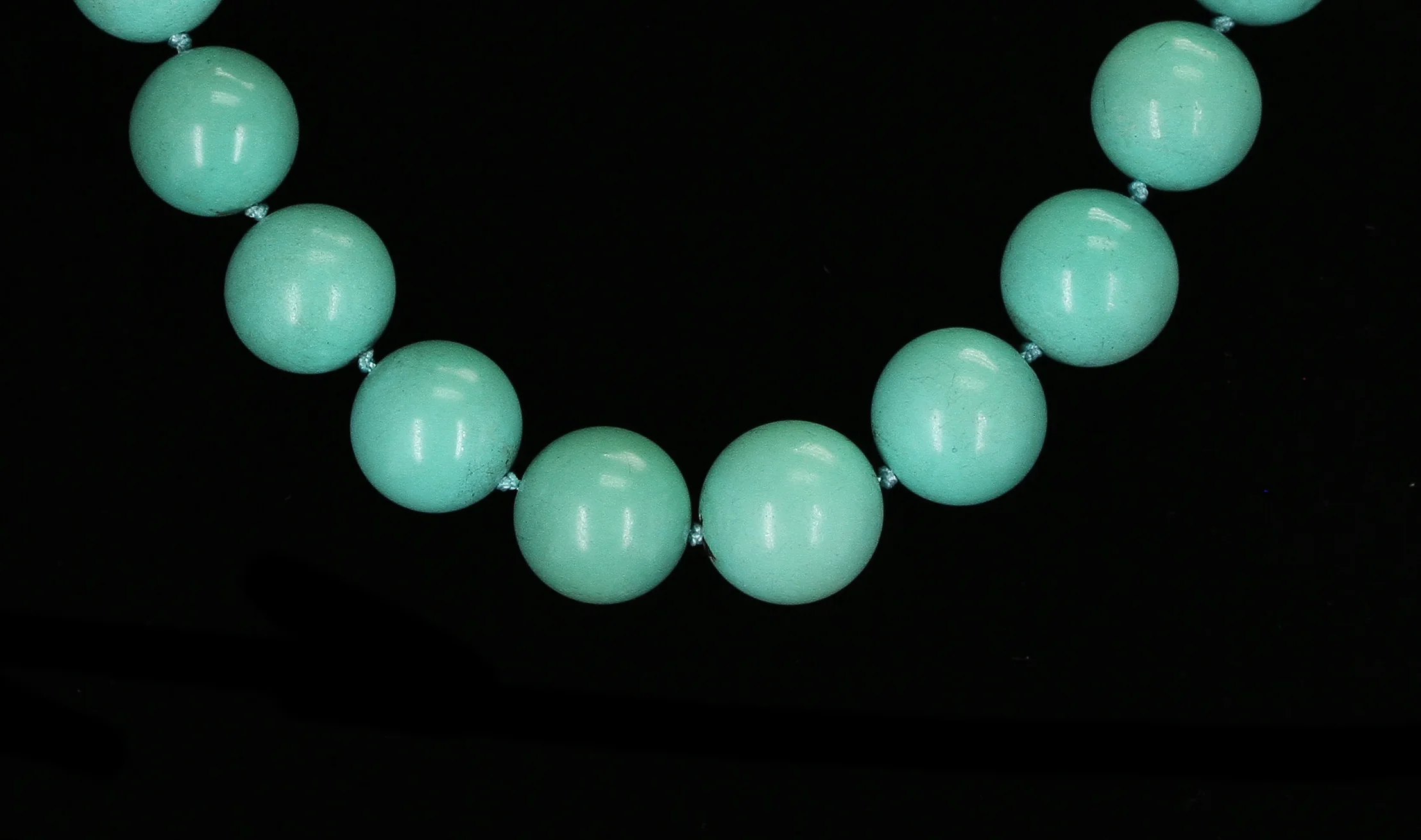 Large Iranian Turquoise Beads Necklace