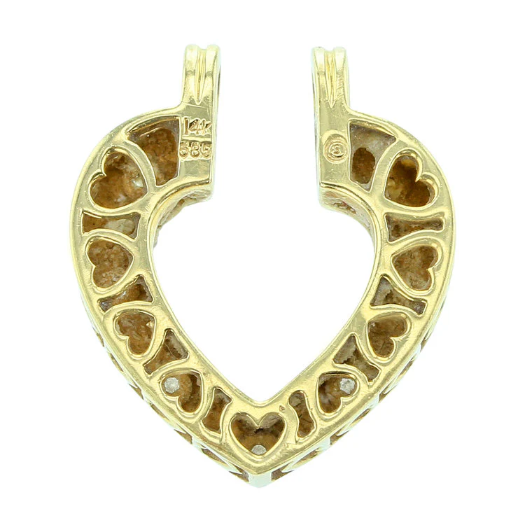 Heart Shape White Diamond Pendant