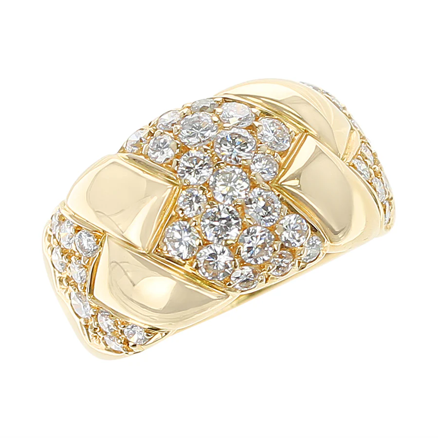 Van Cleef & Arpels Diamond and Gold Design Ring, 18K