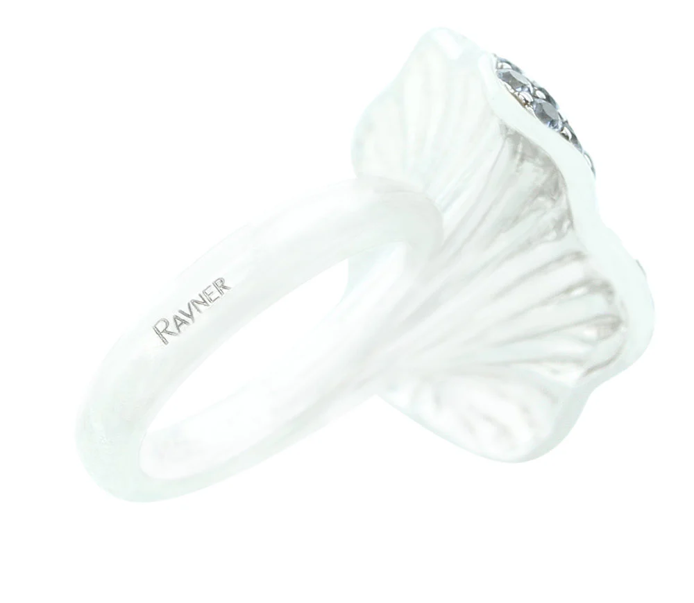 Stylish Floral Blue Sapphire Ring- Part of Jewelry Set