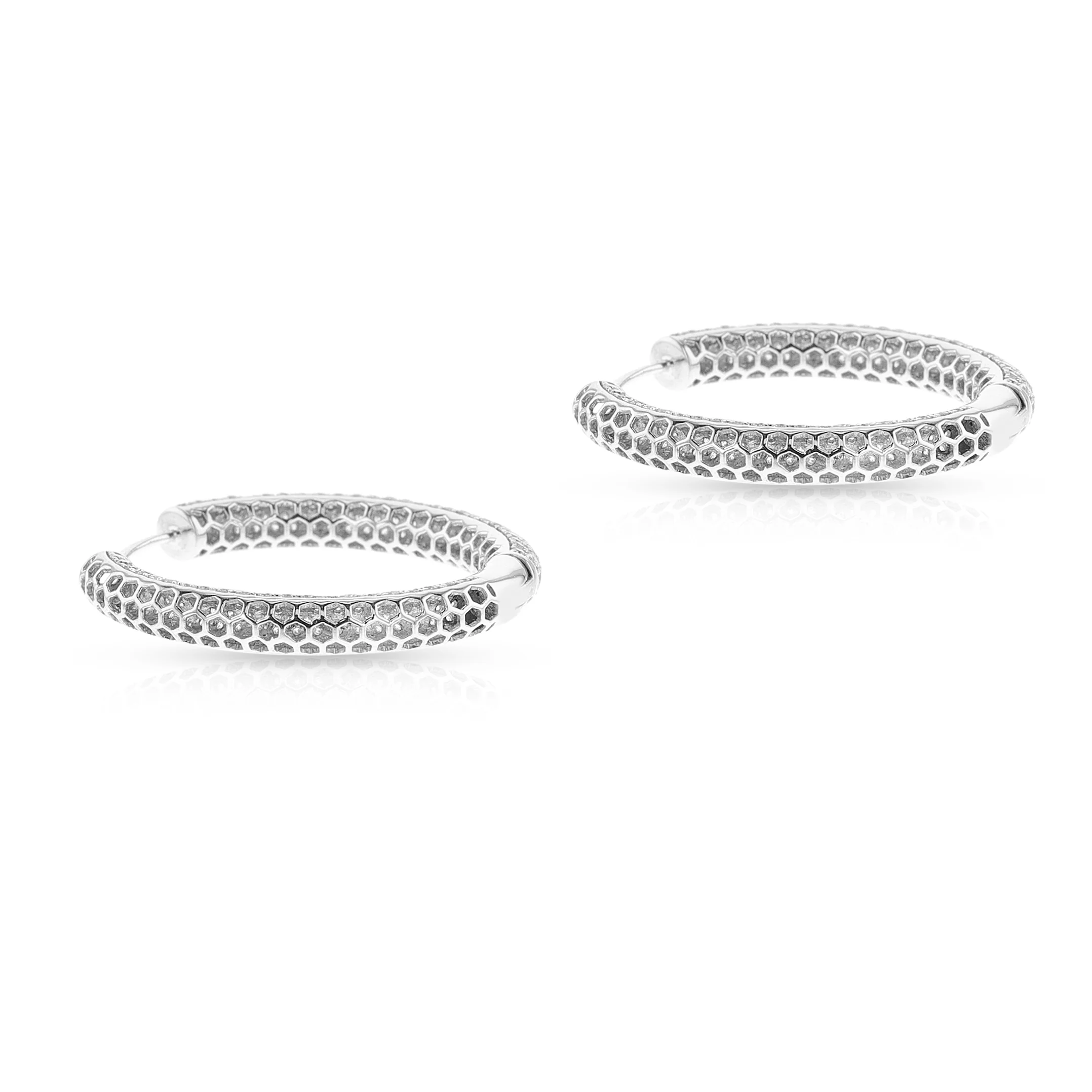 5.7 ct. Diamond Hoop Earrings, 18K