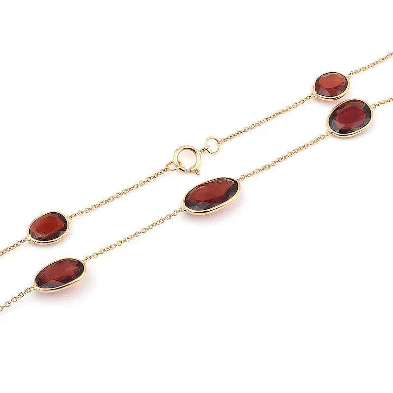 Mixed Cut Large Gemstone Necklace, 18k