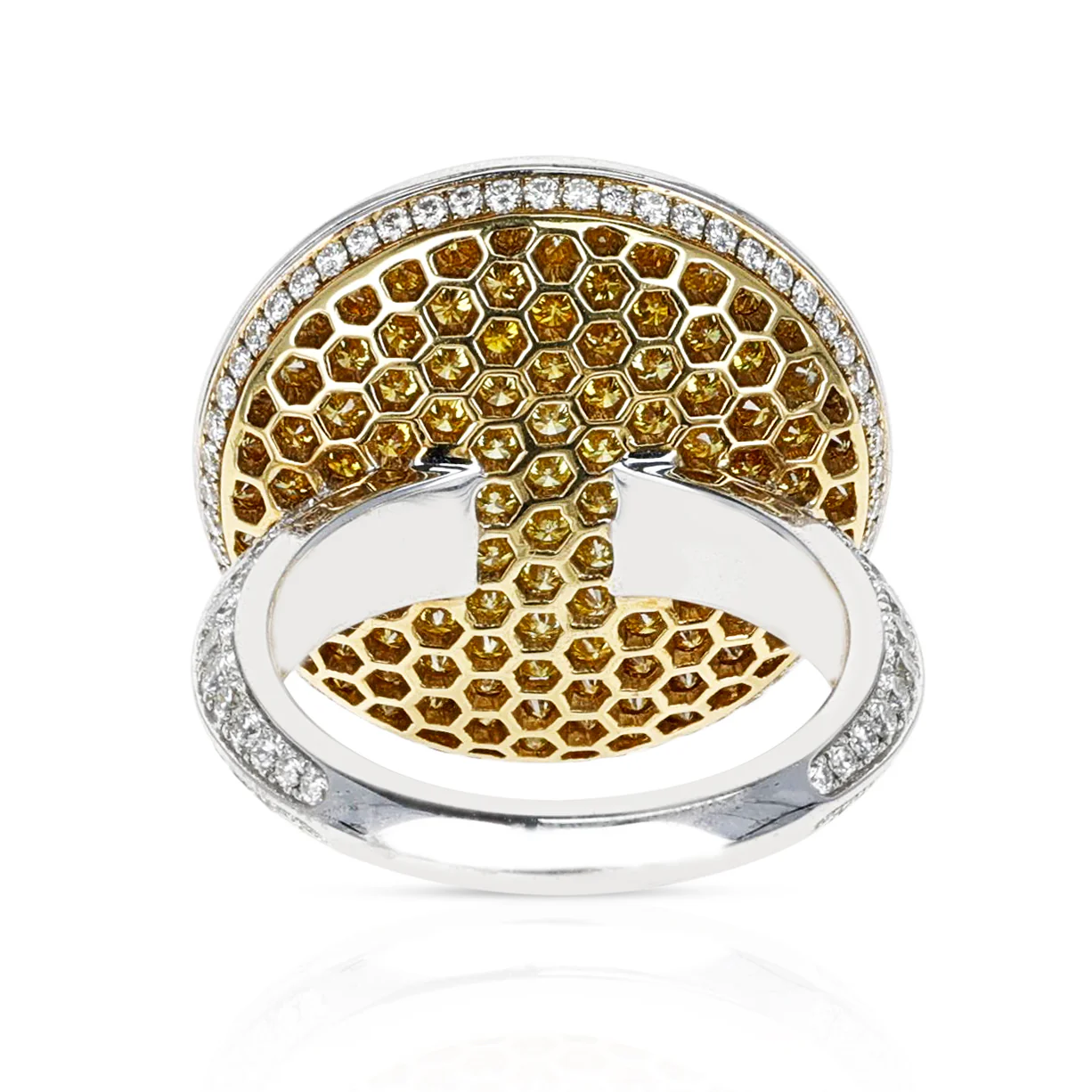 Graff Diamond and Yellow Diamond 'Diamond on Diamond' White Gold Ring