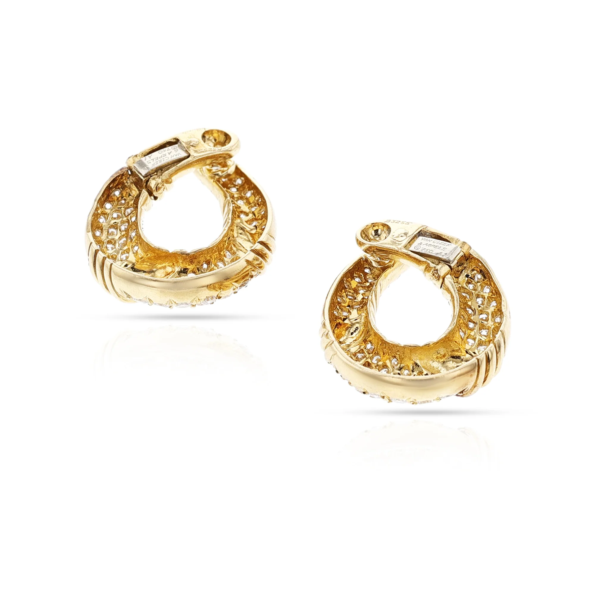 Van Cleef & Arpels Gold and Diamond Earrings, 18k