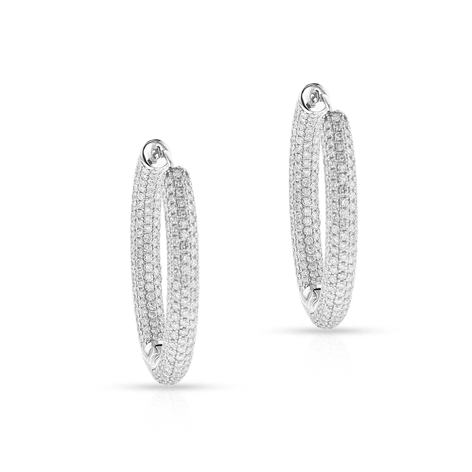 5.7 ct. Diamond Hoop Earrings, 18K