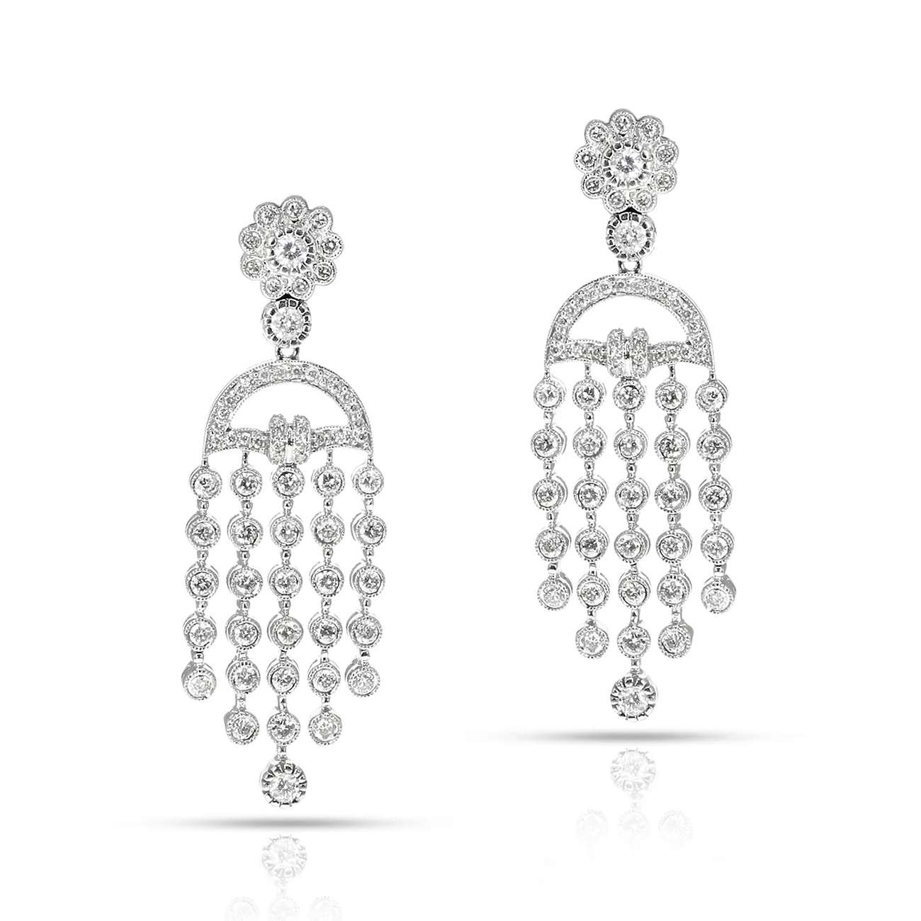 Dangling Diamond Cocktail Earrings, 14k