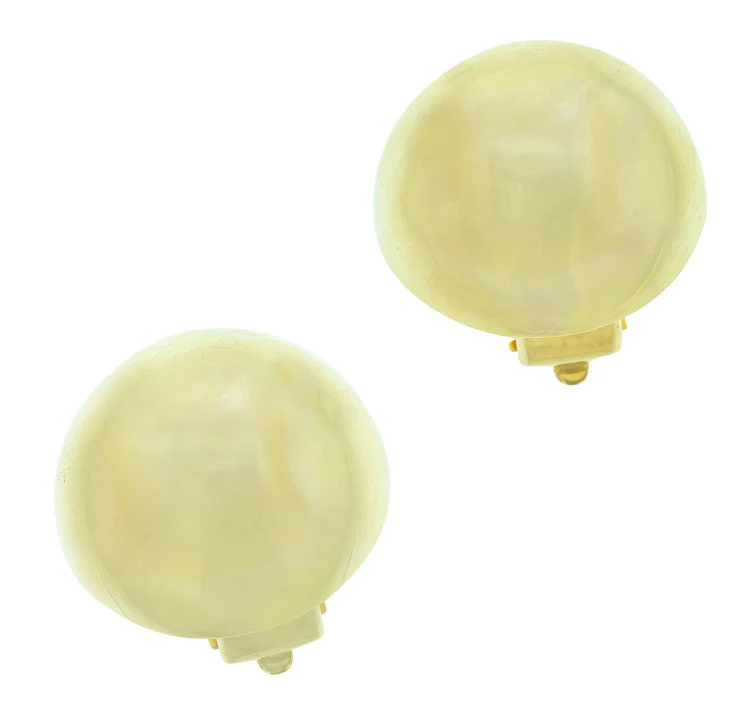 Large Circular Yellow Gold Earrings