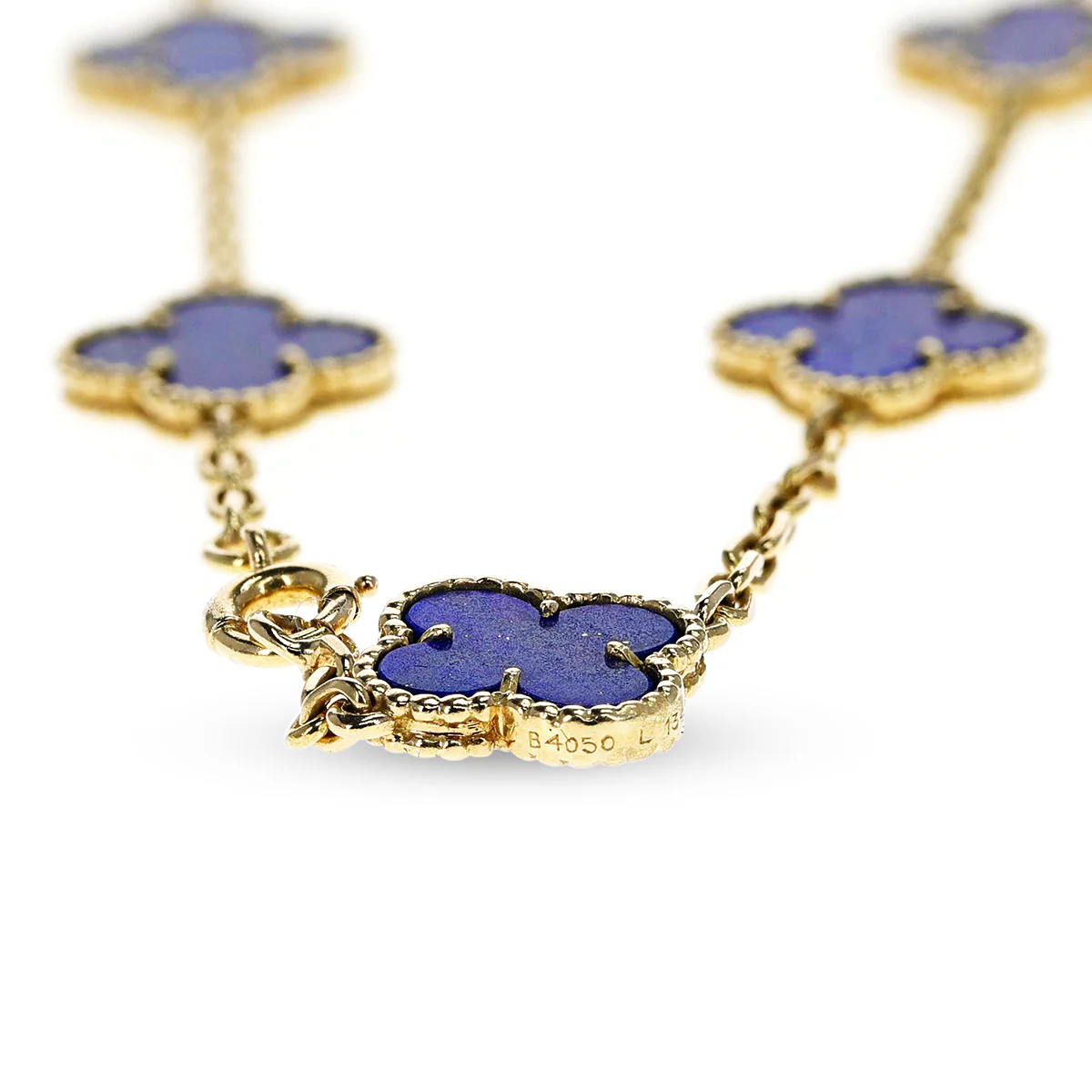 Van Cleef & Arpels 20 Motif Lapis Alhambra Necklace