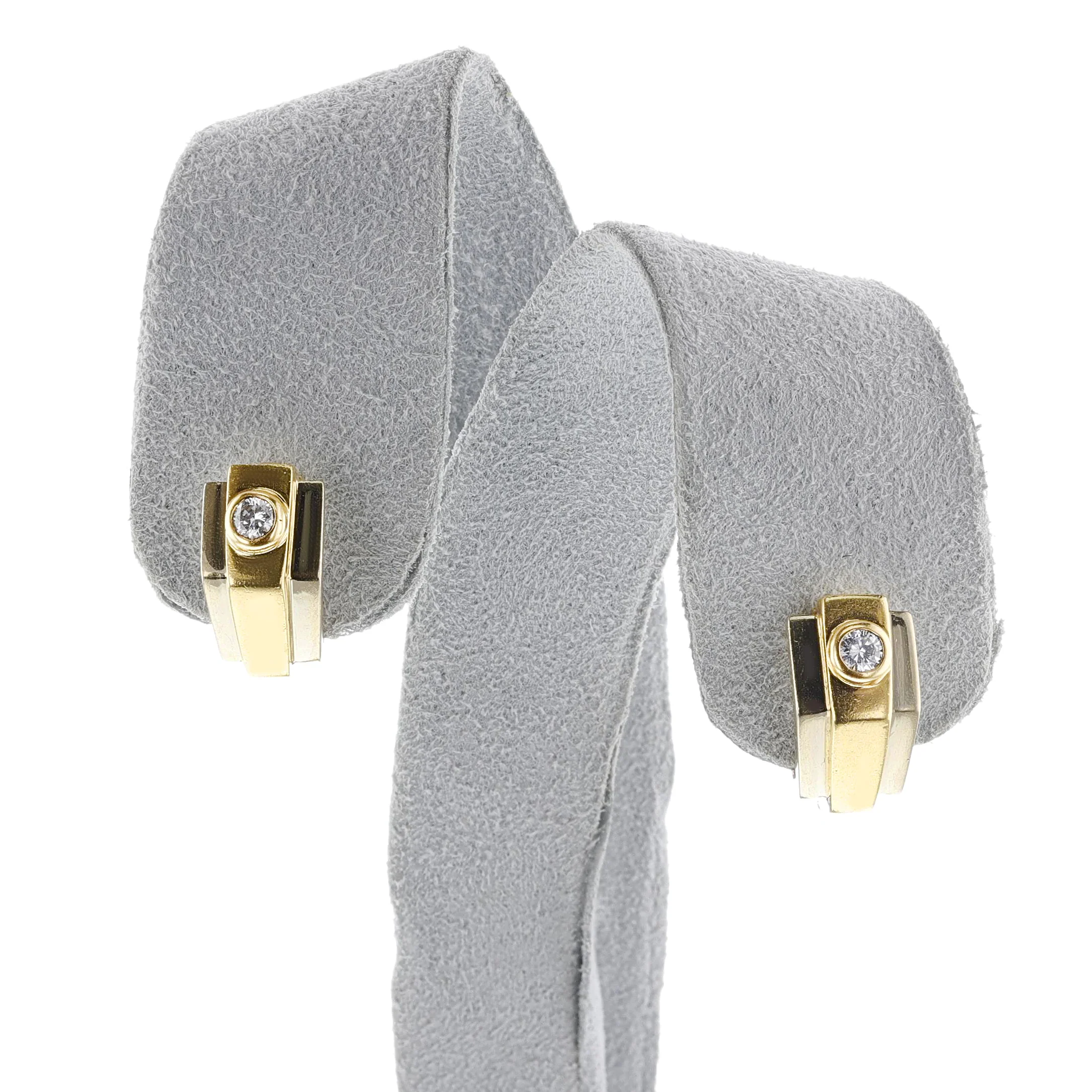 Hermes Paris Diamond and Two-Tone Gold Earrings, 18k