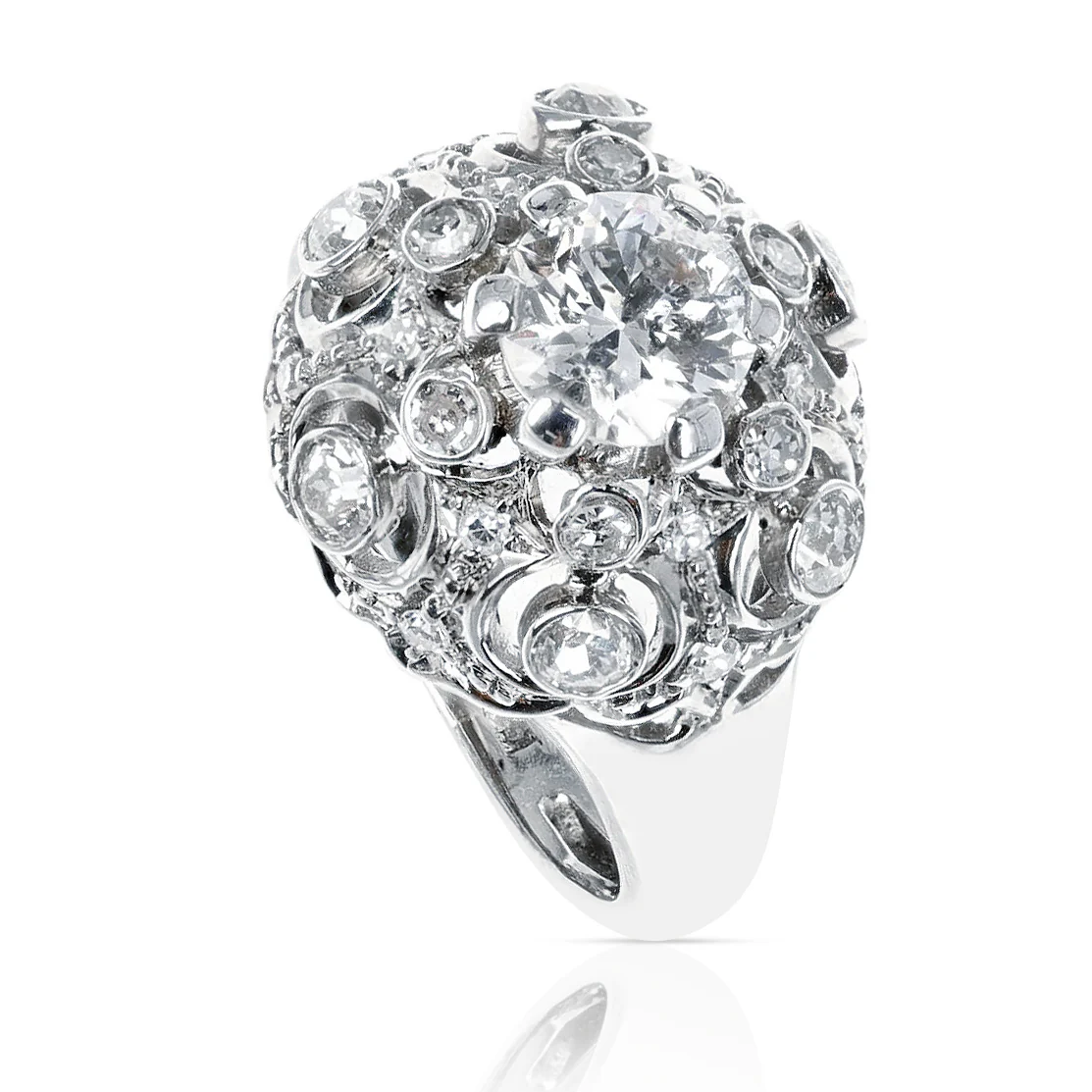 0.85 Center Diamond Platinum Ring, Platinum