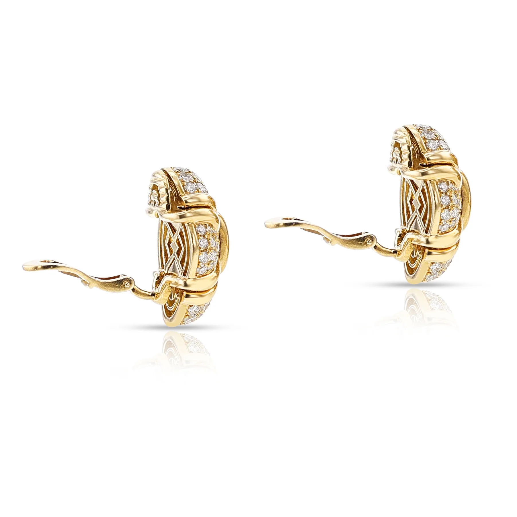BVLGARI Diamond and 18k Gold Earrings
