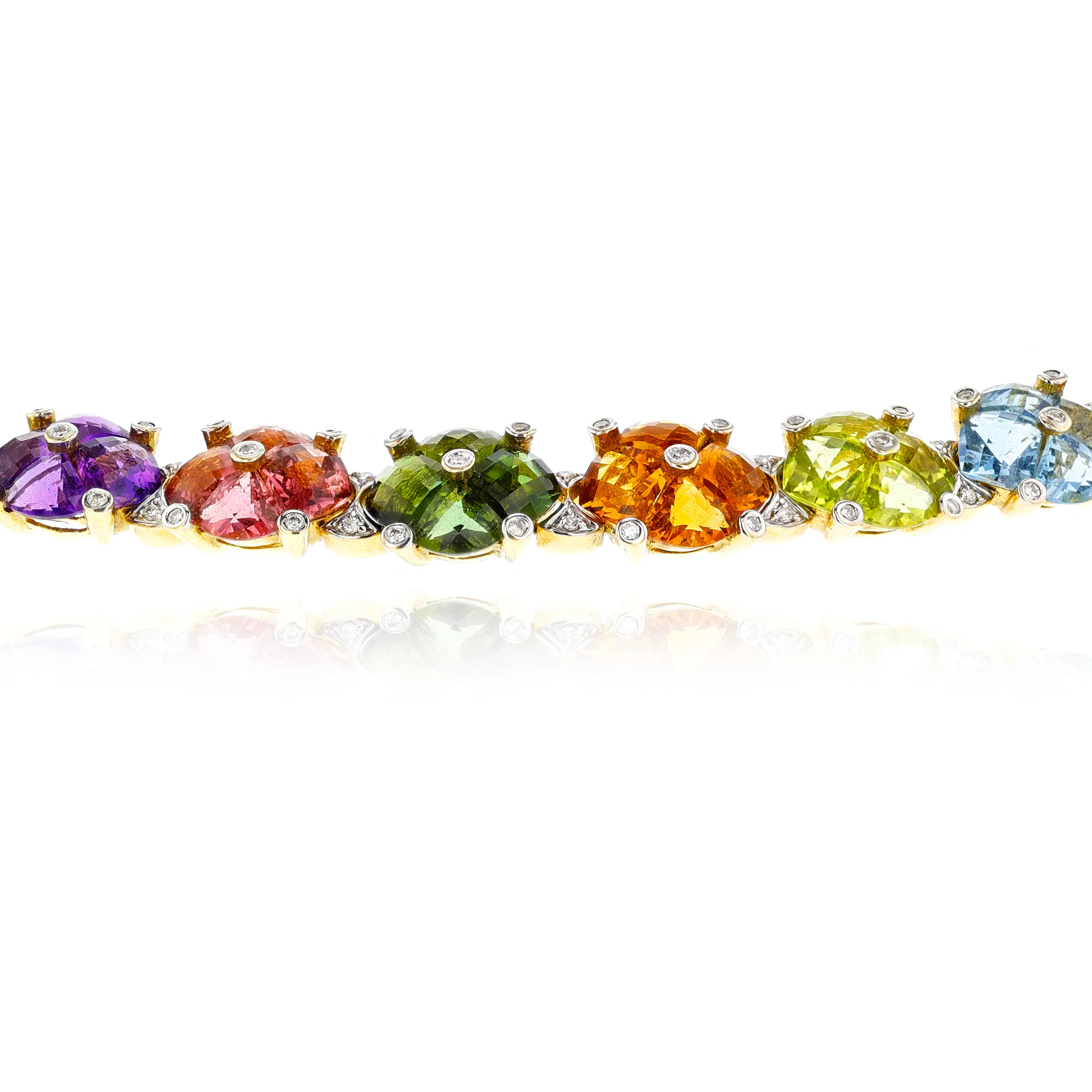 Mixed Semi-Precious and Diamond Bracelet, 18k
