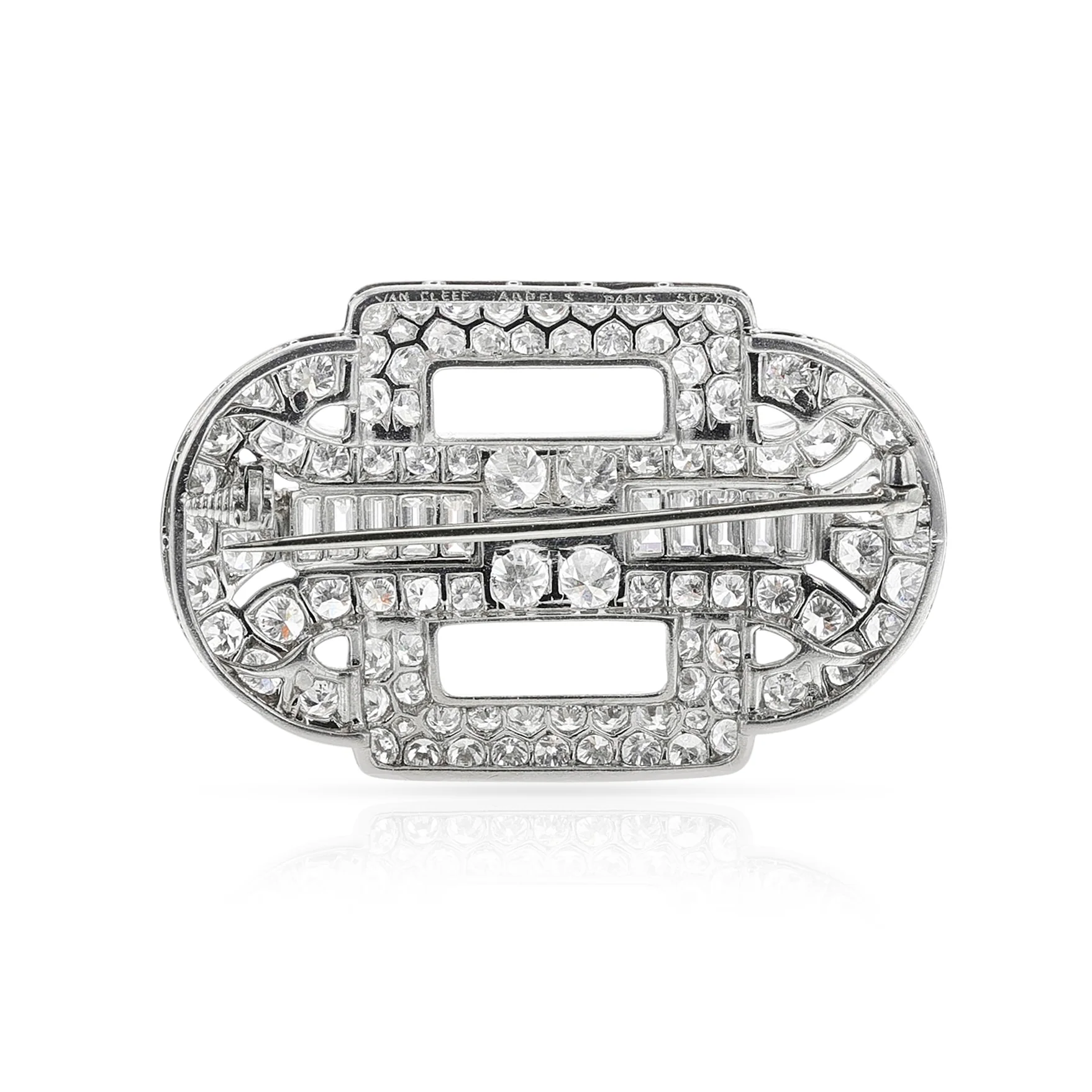 Van Cleef & Arpels Diamond Brooch, Platinum and18k