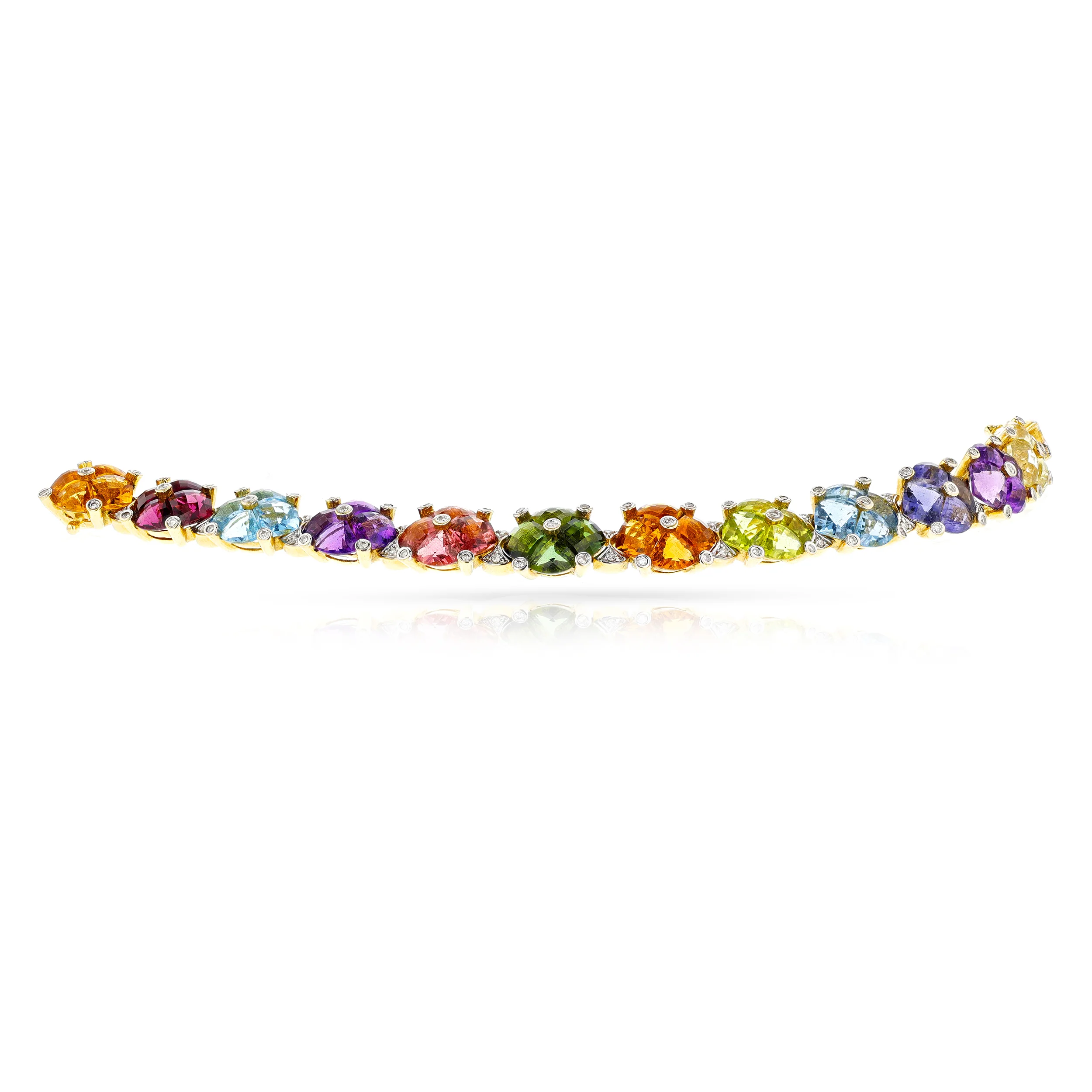 Mixed Semi-Precious and Diamond Bracelet, 18k