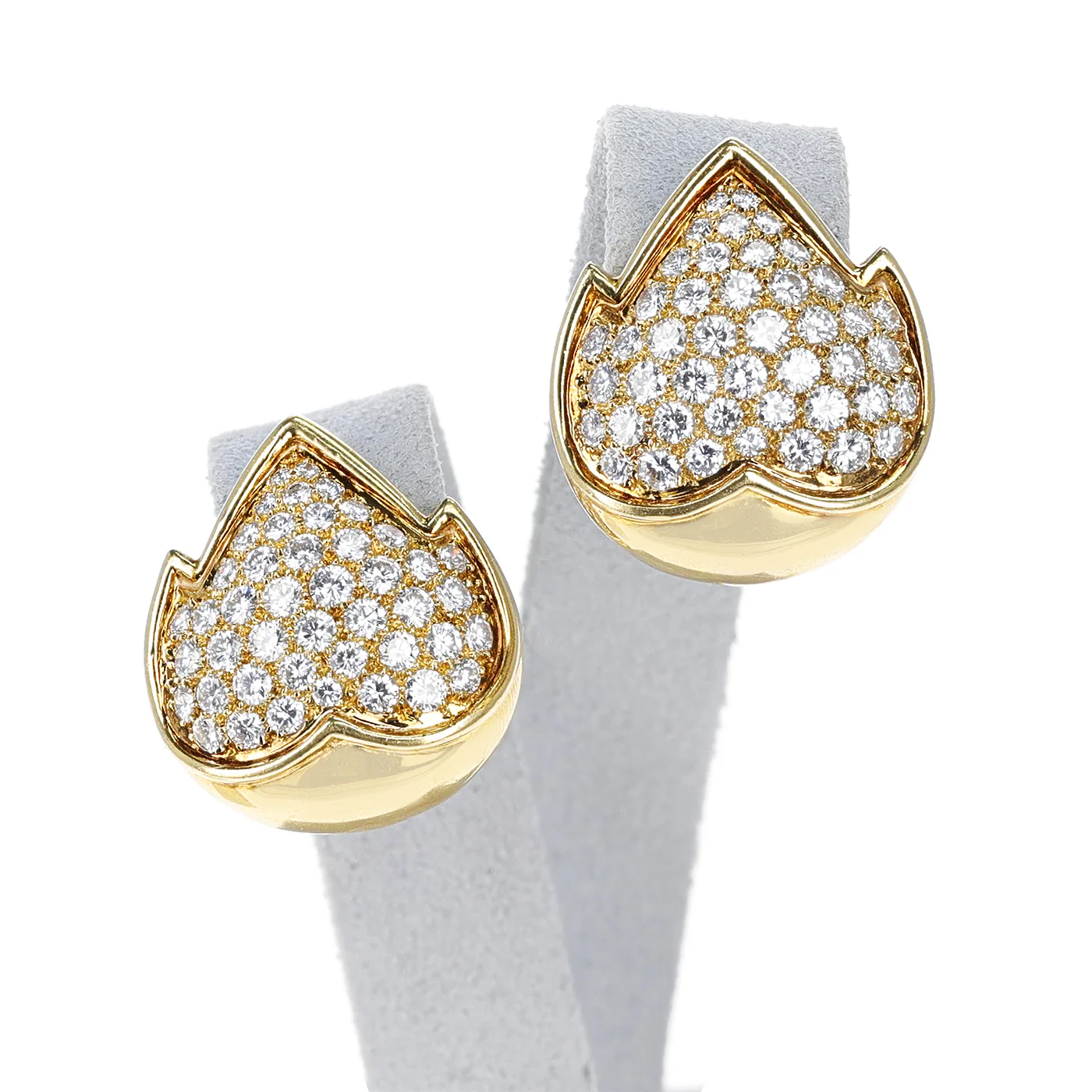 Van Cleef & Arpels Leaf Earrings with 5 cts. Diamonds, 18K