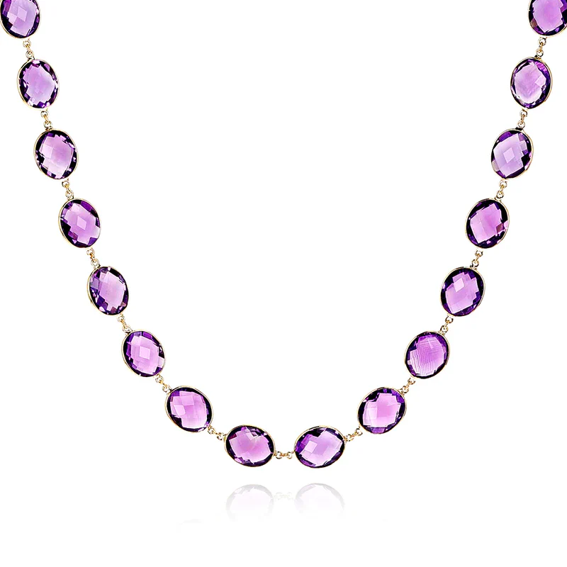 Citrine, Purple and Green Amethyst, Blue and Lemon Topaz, 18k