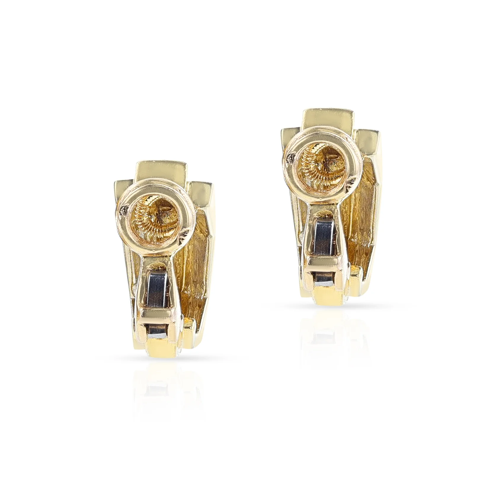 Hermes Paris Diamond and Two-Tone Gold Earrings, 18k