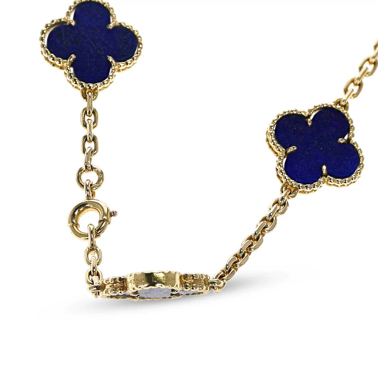 Van Cleef & Arpels 20 Motif Lapis Alhambra Necklace