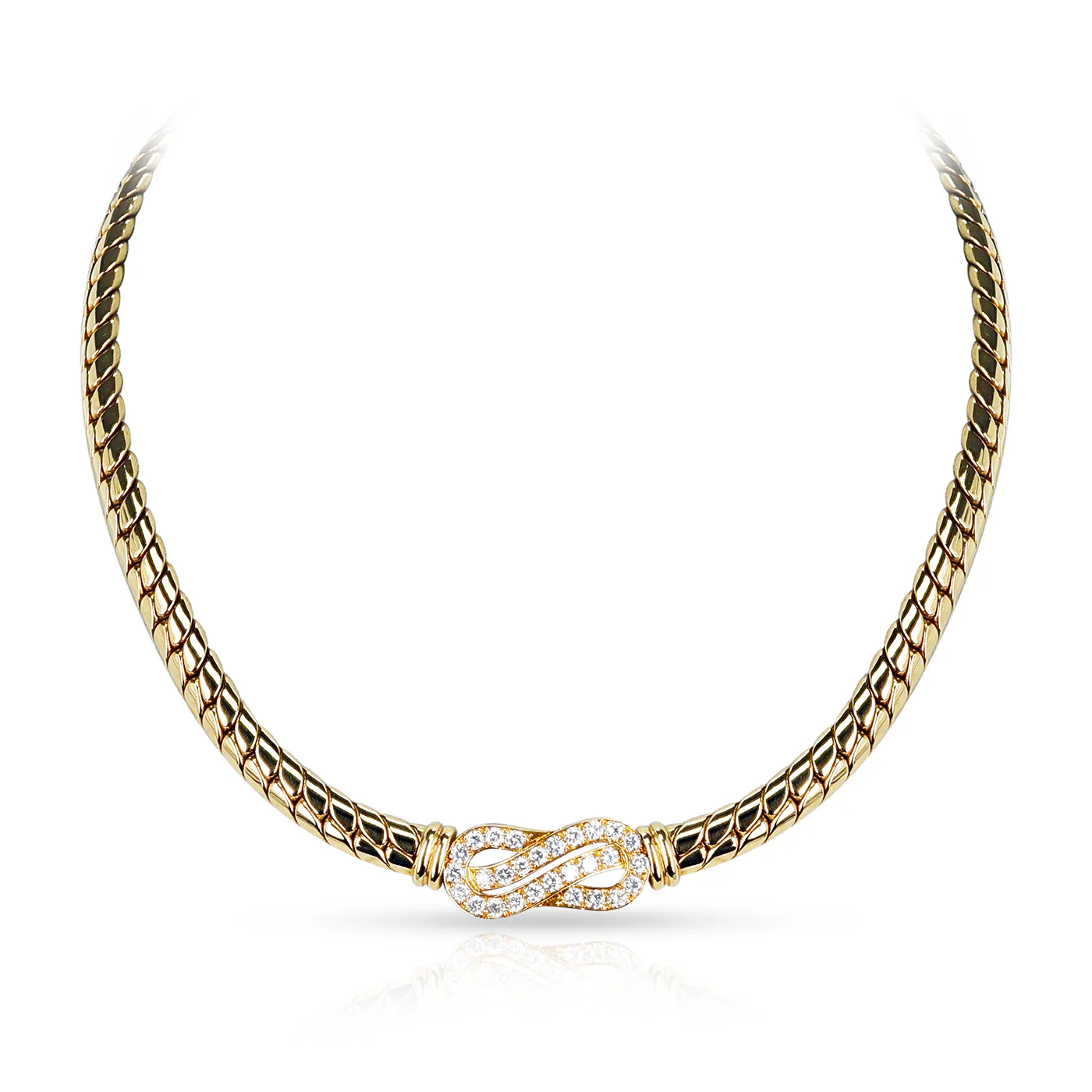 Van Cleef & Arpels Yellow Gold and Diamond Necklace, 18k