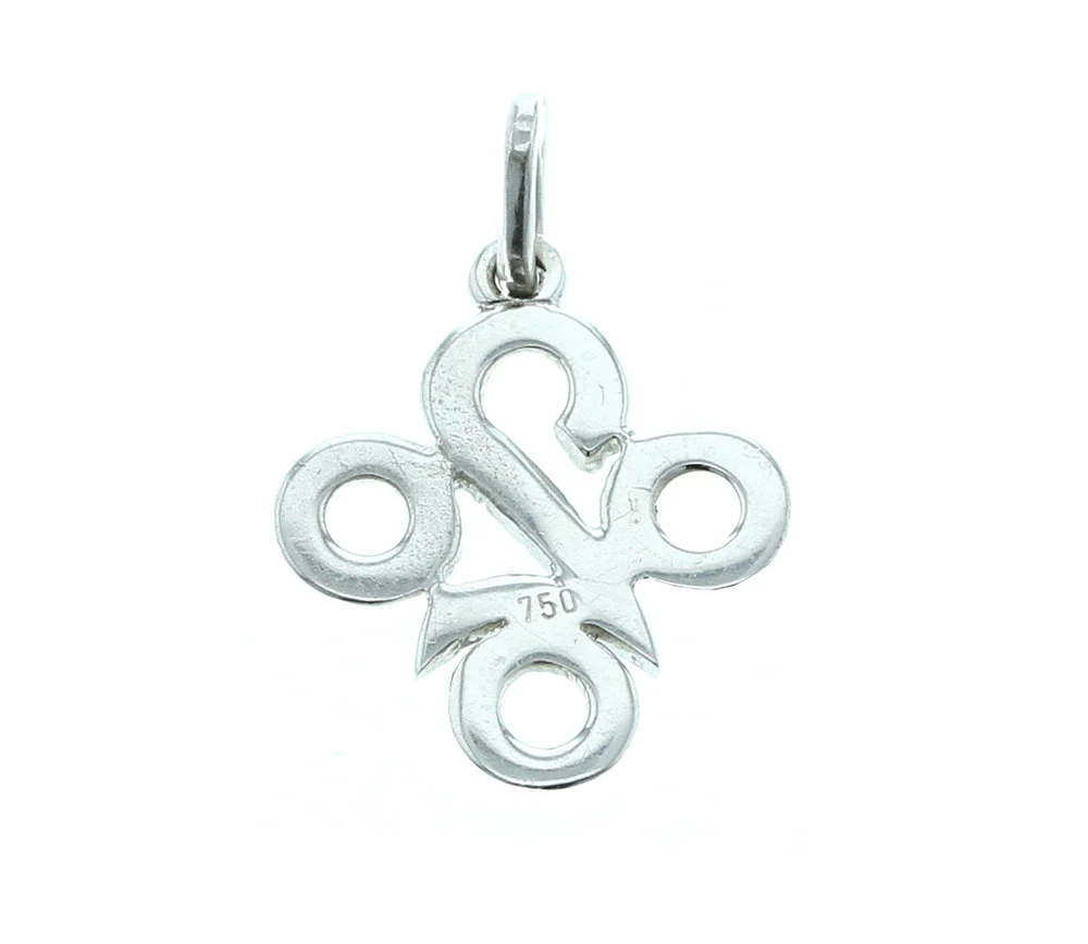 White Diamond Pendant in 18kt White Gold