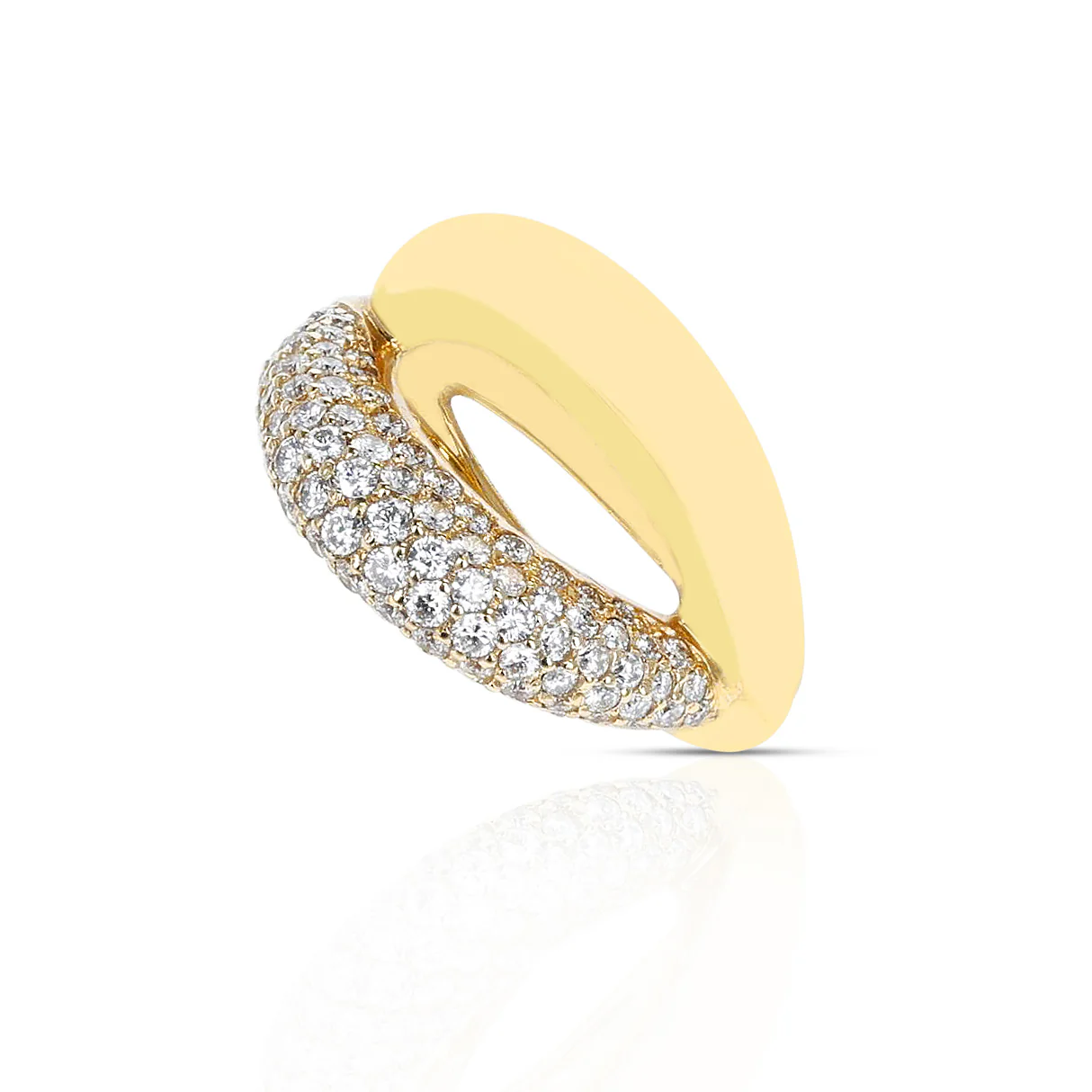 Crossover Mauboussin Diamond Ring, 18K Yellow