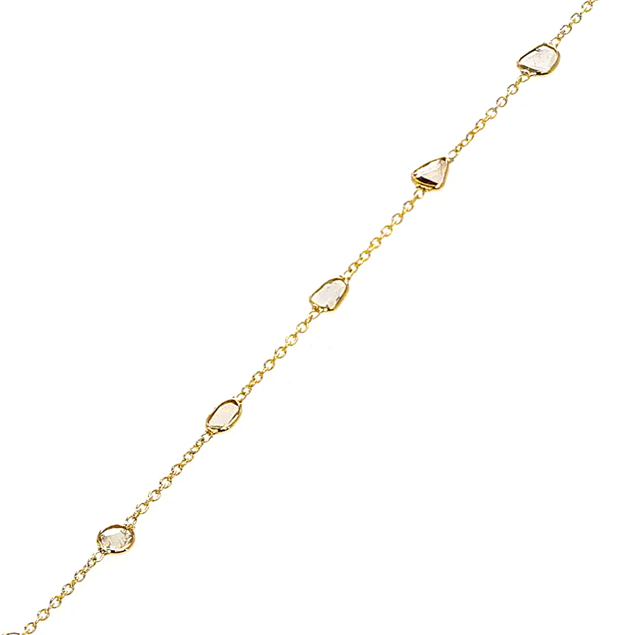 Large Diamond Slices Bracelet, 18K