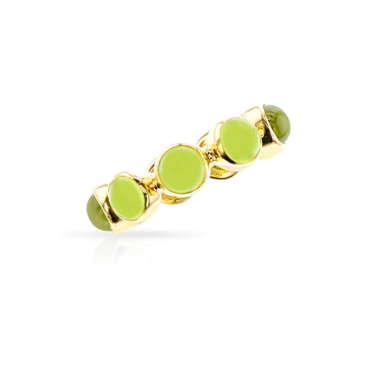 Peridot Gold Band, 18K