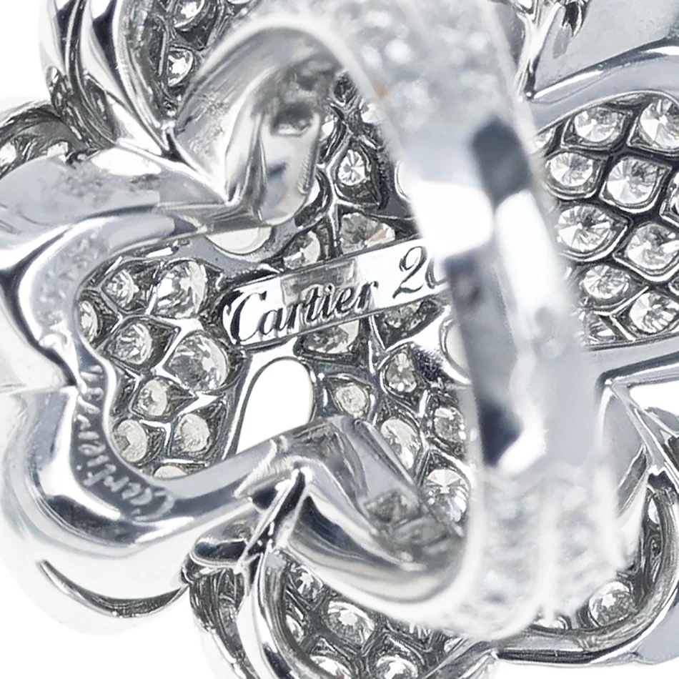Cartier Anniversary Edition Clover Diamond Ring, Part of Set